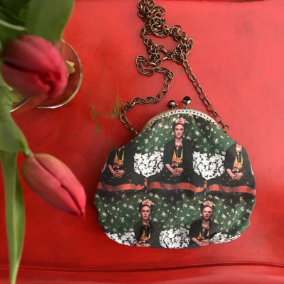 pochette-LeT-Bags-Frida-verde-stoffa-pelle-artigianato-femminile-handmade-crazy-art-torino