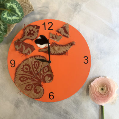 orologio-arancio-oggettistica-articoli-regalo-handmade-artigianato-crazy-art-torino